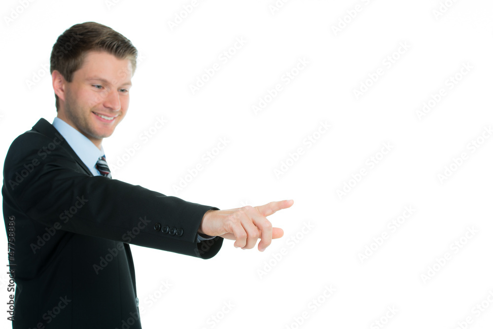 geschäftsmann erklärt mit den fingern geschäftsmann erklärt mit den fingern