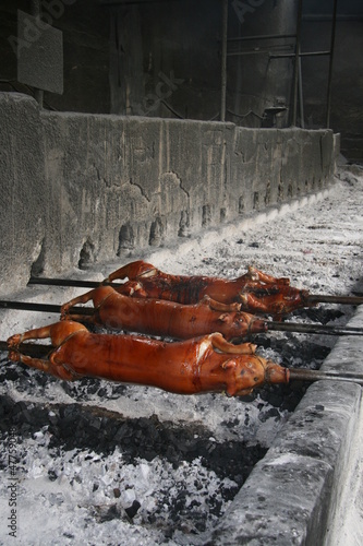 Lechon in un negozio di Manila