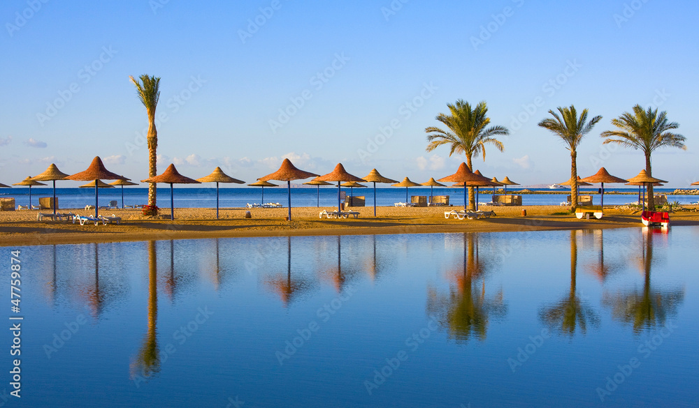 Naklejka premium Plaża w Egipcie