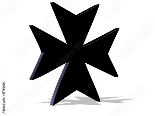 3D Hardcore Cross schwarz
