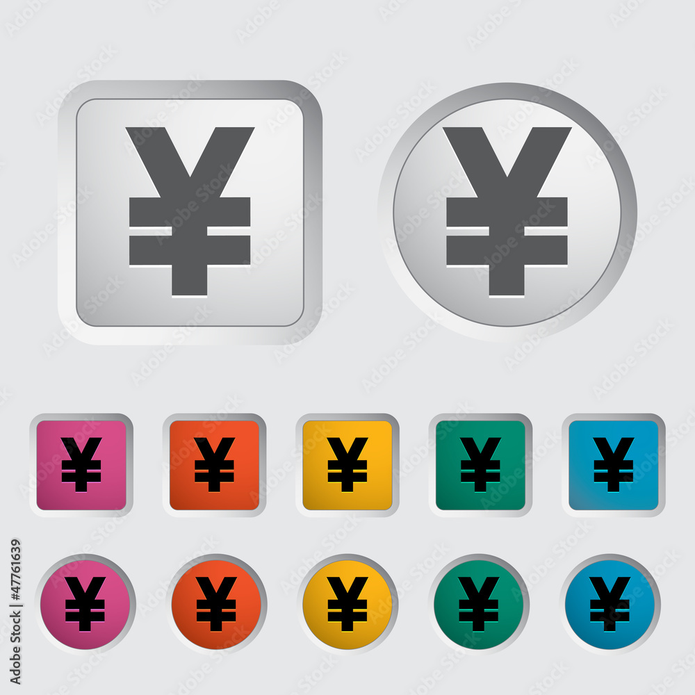 Fototapeta premium Yen icon.