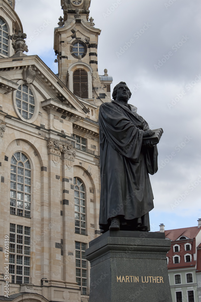 Martin Luther Monument in Dresden near Frauenkirche
