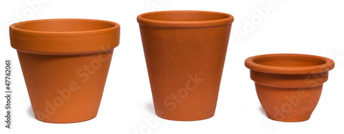 Empty clay plant pot
