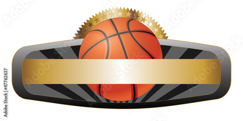 Basketball Design Emblem Banner