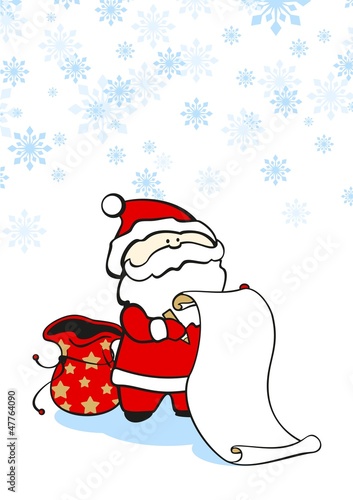 Santa Claus checking the list
