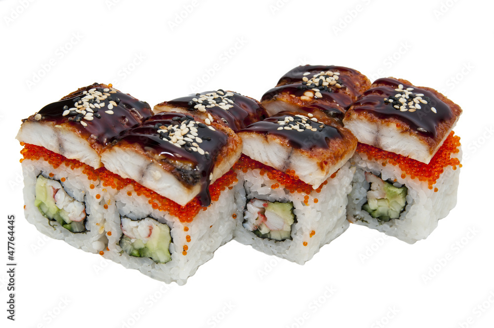 Роллы с тунцом, рисом и яйцом