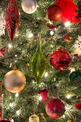 Christmas decoration on christmas tree
