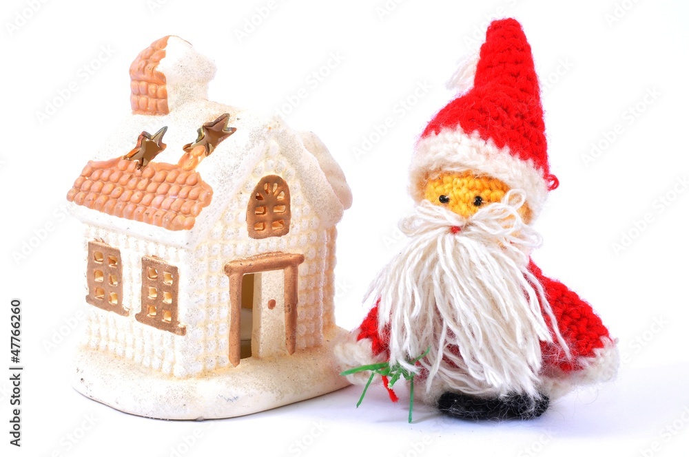 Święty Mikołaj i domek
