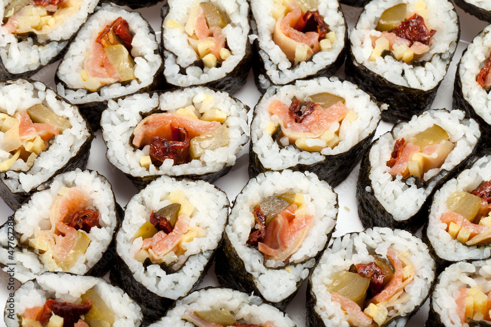 sushi isolated on white background sushi isolated on white background
