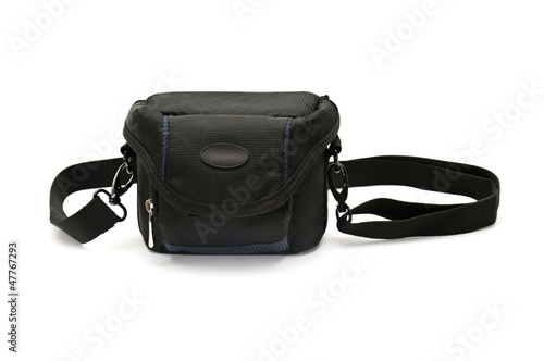 bag for camera isolated on white background