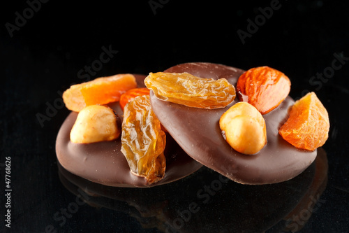 chocolate sweets with nuts