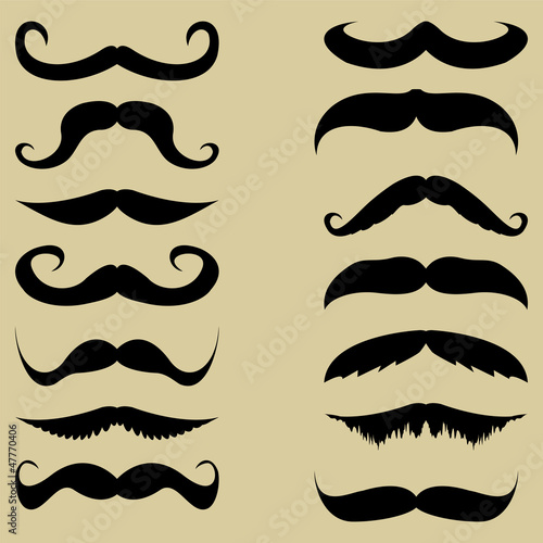 mustache. Set vector