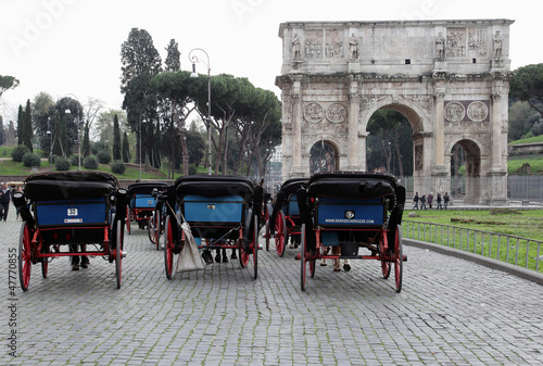 Carriages in Rome photo