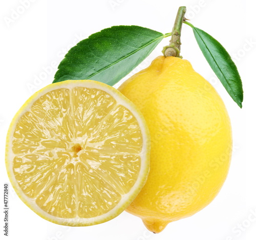 Lemon with half.