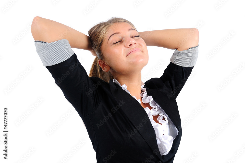 Isolated business woman