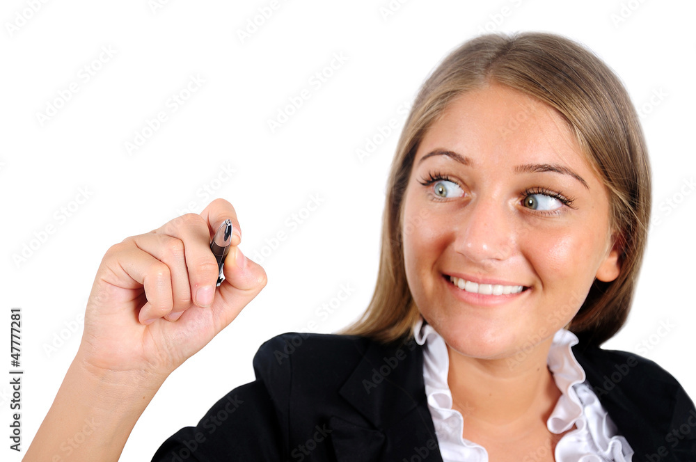 Isolated business woman Isolated business woman