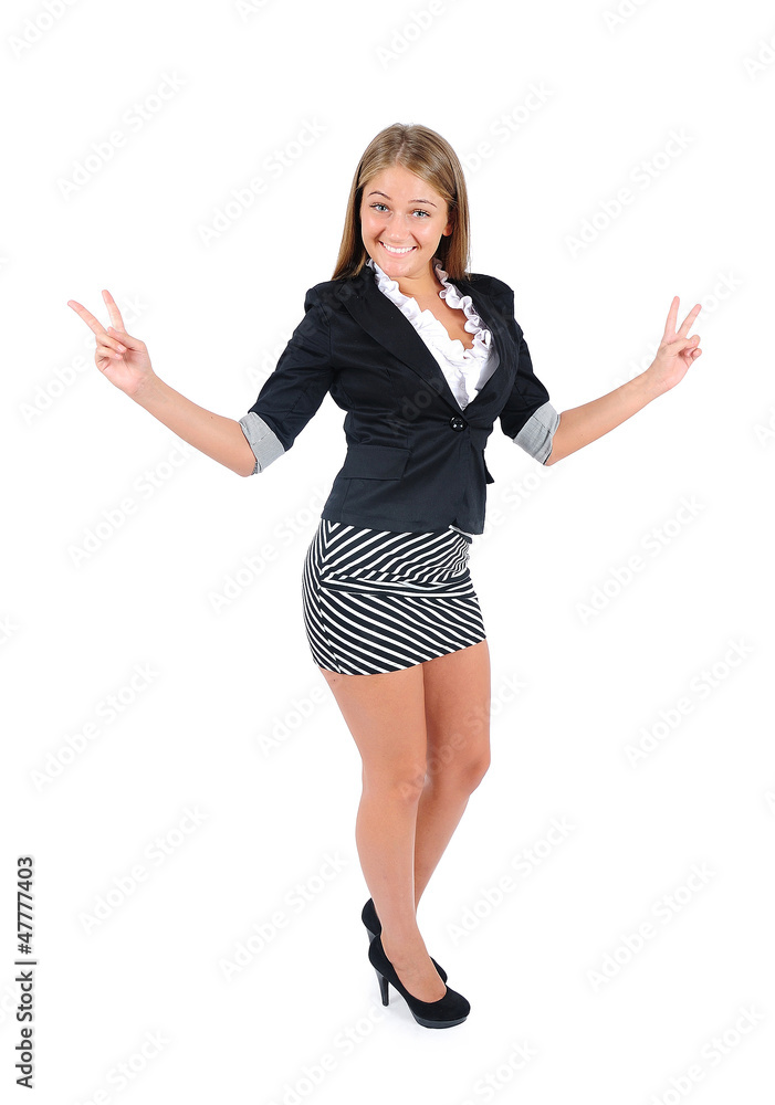 Isolated business woman Isolated business woman