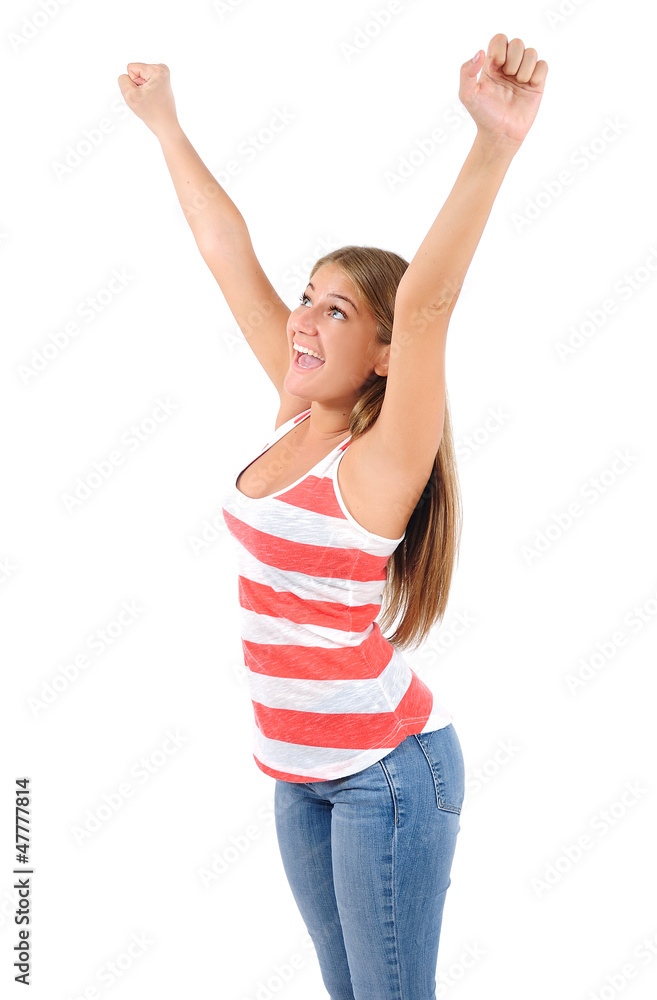 Isolated casual woman Isolated casual woman