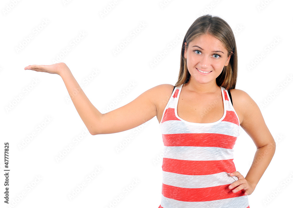 Isolated casual woman Isolated casual woman
