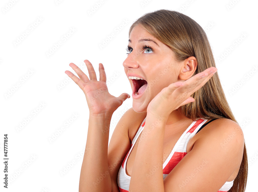 Fototapeta premium Isolated casual woman