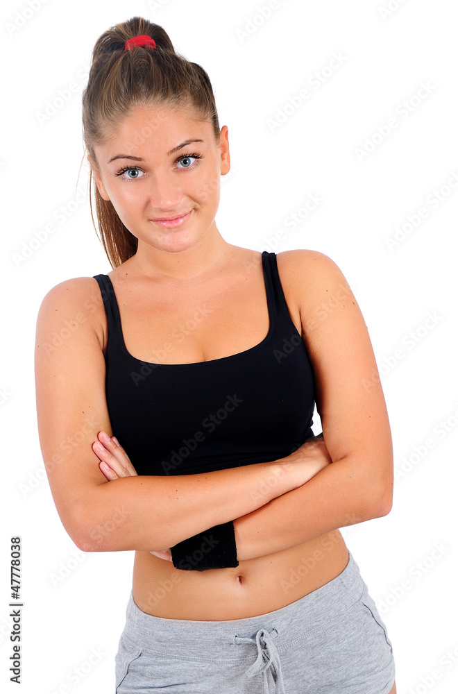 Isolated fitness woman Isolated fitness woman