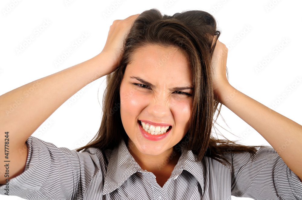 Isolated business woman Isolated business woman