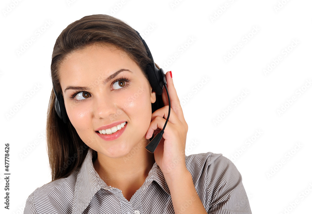 Isolated business woman