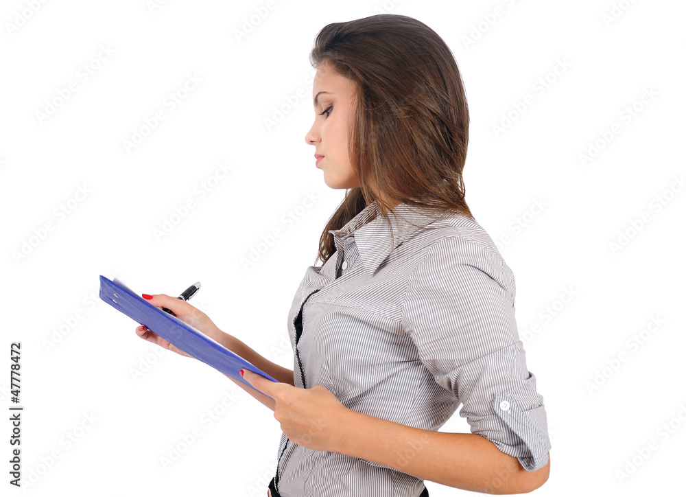 Isolated business woman