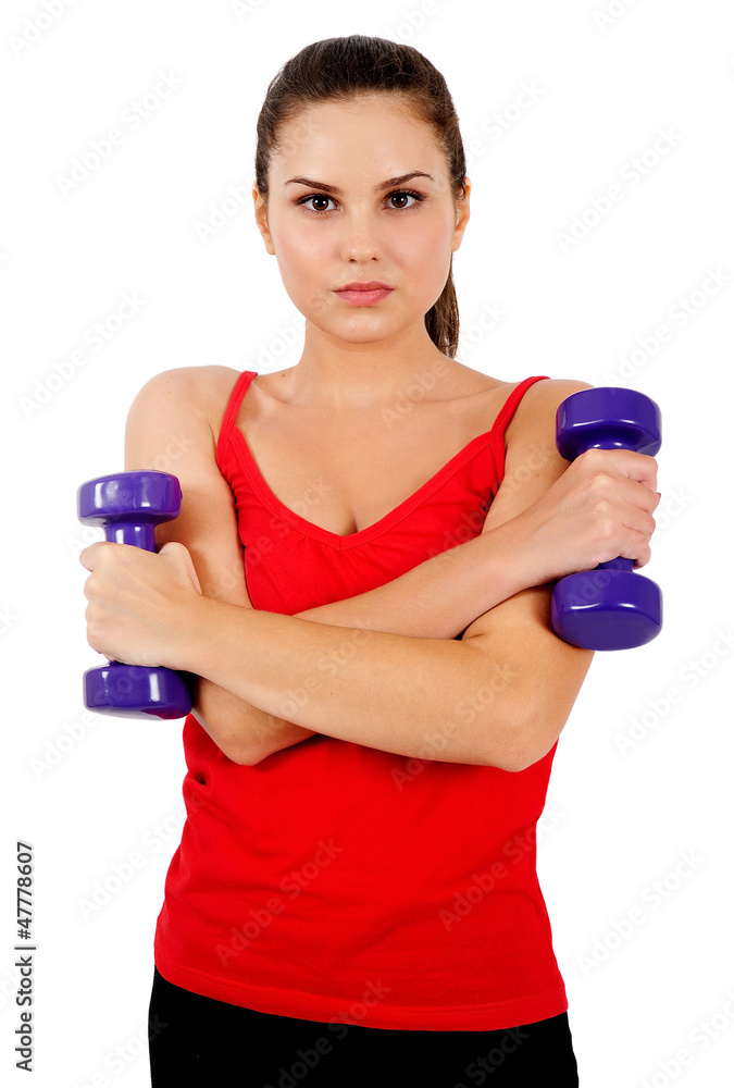 Isolated fitness woman Isolated fitness woman