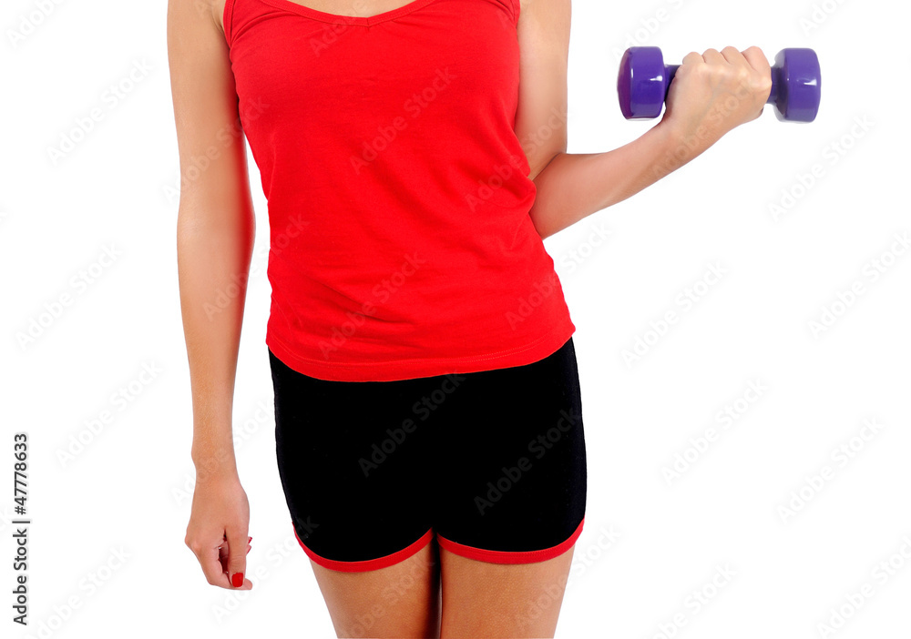 Isolated fitness woman