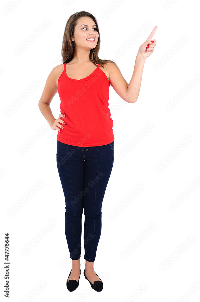 Isolated casual girl Isolated casual girl