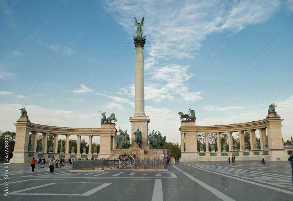 Heroes Square in Budapest (Hungary)