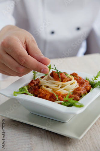 Male chef in restaurant