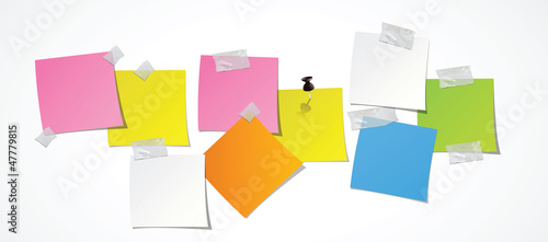 post-it de couleur vierges - pense-bête