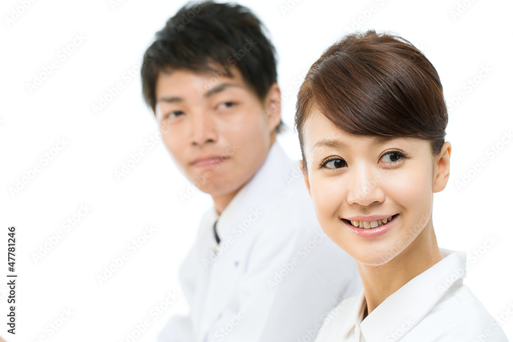 Asian young medical doctor isolated on white background Asian young medical doctor isolated on white background