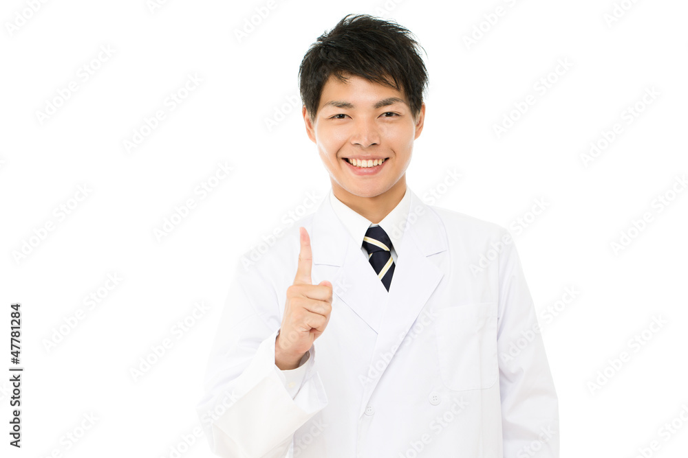 Asian young medical doctor isolated on white background Asian young medical doctor isolated on white background