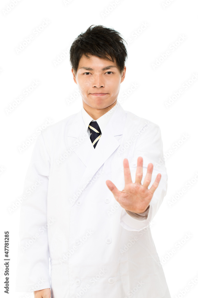 Asian young medical doctor isolated on white background Asian young medical doctor isolated on white background