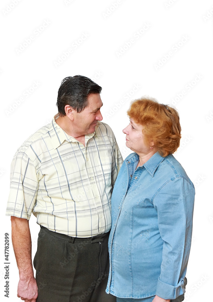 Old couple, pensioners. Isolated. Old couple, pensioners. Isolated.