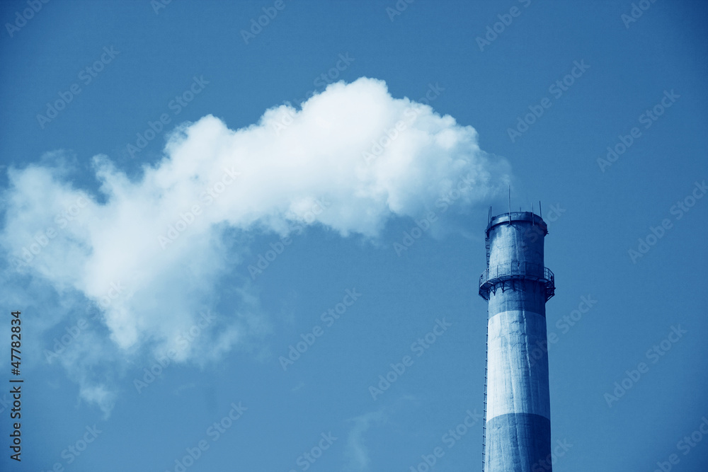 Smokestack Pollution in the air