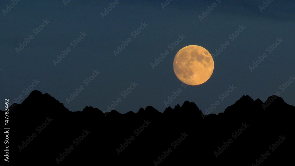 Slovakia High Tatra Mountains moonrise Slovakia High Tatra Mountains moonrise