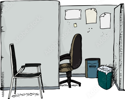 Office Cubicle with Chairs