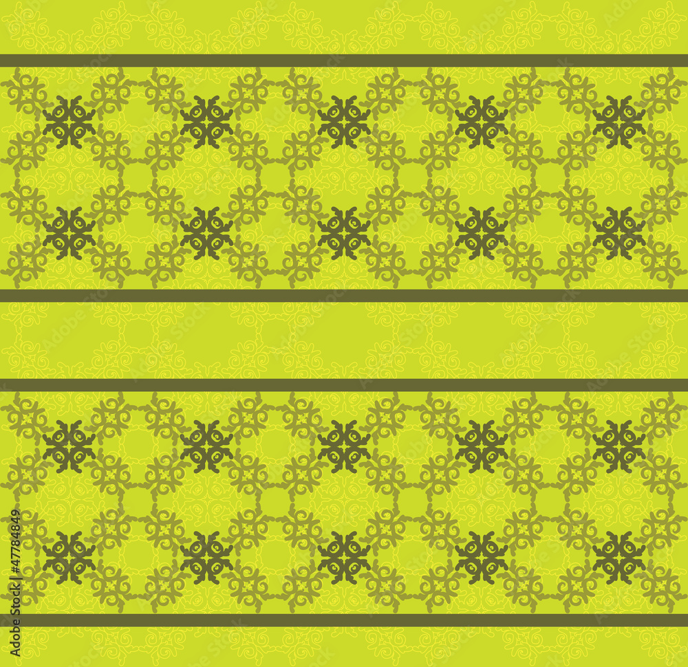 Green floral lace pattern