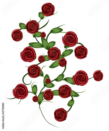 Red roses ornament