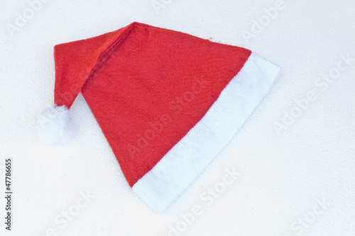 Xmas santa hat, isolated on white