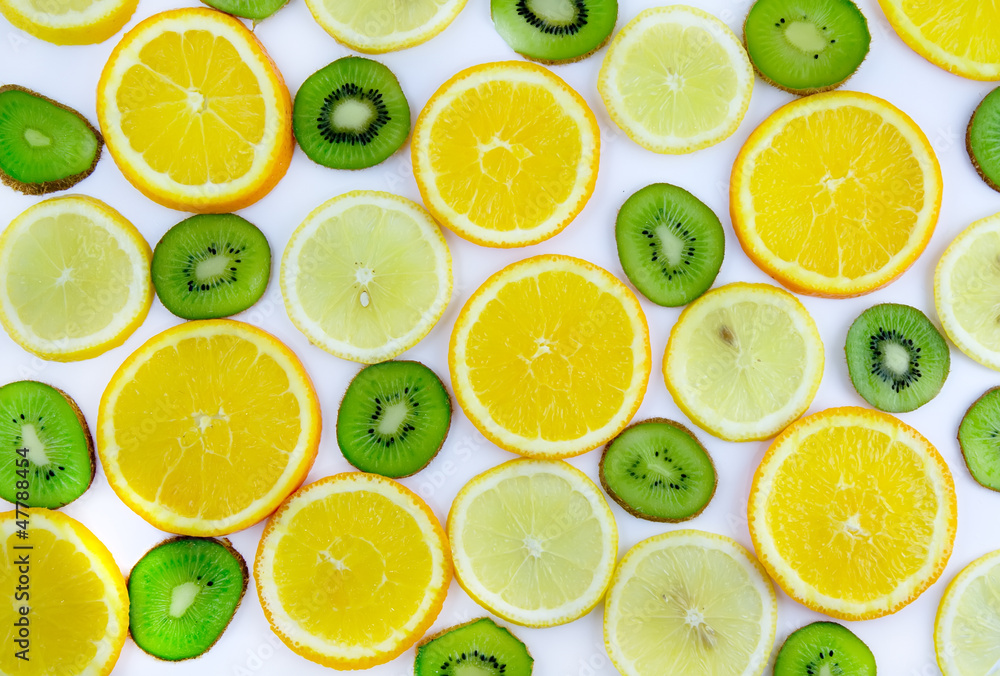 Fototapeta premium Background texture-fruit mix. Isolated.