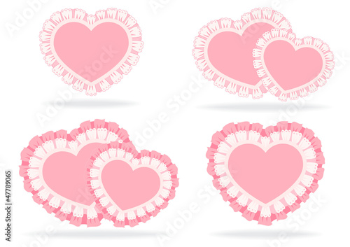 set of stylized hearts