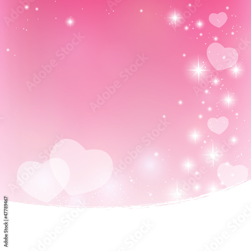 Pink Valentine starry vector background