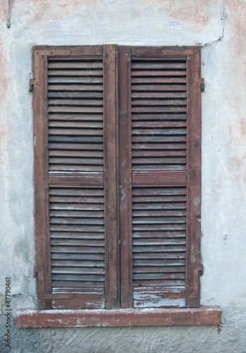 Old Wooden Window in Milano italy © mkaragoz
