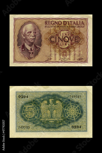 5 lire 1940