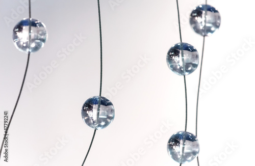 Abstract monochrome background with glass spheres